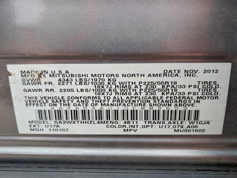 Продаж на аукціоні авто 2013 Mitsubishi Outlander Sport, vin: 4A4AR4AU1DE008659, номер лоту: 54823316