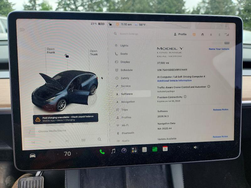 2024 Tesla Model Y მანქანა იყიდება აუქციონზე, vin: 7SAYGDEEXRF074411, აუქციონის ნომერი: 54010986