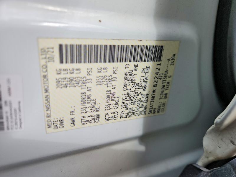 Продажа на аукционе авто 2021 Nissan Rogue, vin: 5N1AT3BB7MC822421, номер лота: 55456256