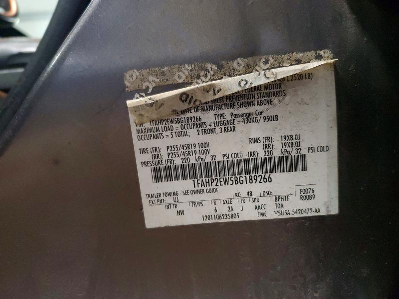 Aukcja sprzedaży 2011 Ford Taurus, vin: 1FAHP2EW5BG189266, numer aukcji: 53730846