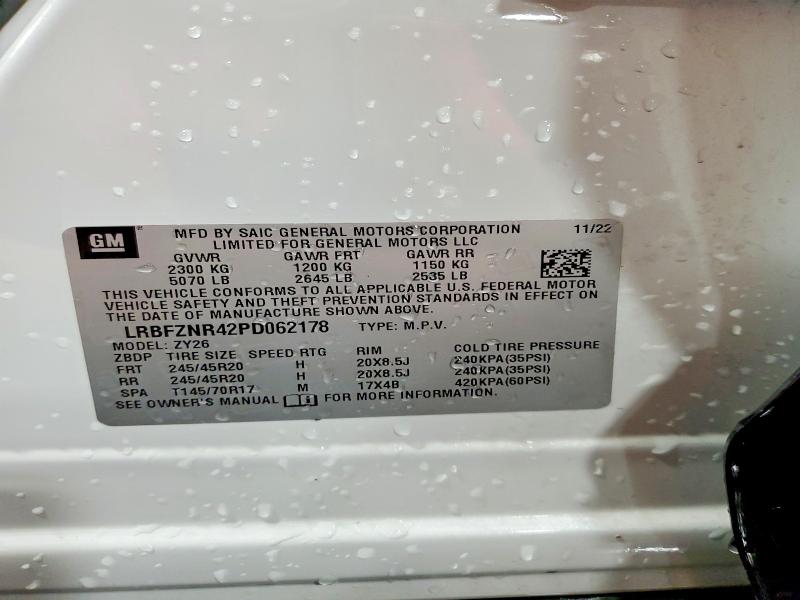 Продаж на аукціоні авто 2023 Buick Envision, vin: LRBFZNR42PD062178, номер лоту: 54644326