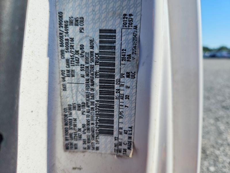 Auction sale of the 2002 Ford Econoline, vin: 1FTNE24292HB33214, lot number: 53823616