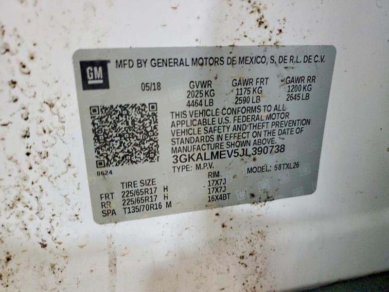 2018 Gmc Terrain მანქანა იყიდება აუქციონზე, vin: 3GKALMEV5JL390738, აუქციონის ნომერი: 54586736