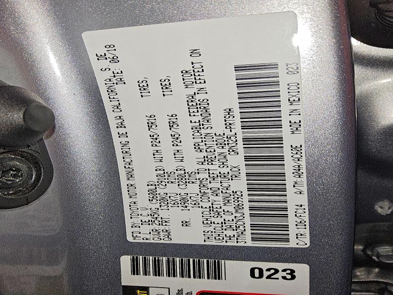 54497616 :رقم المزاد ، 3TMAZ5CN3JM069925 vin ، 2018 Toyota Tacoma مزاد بيع