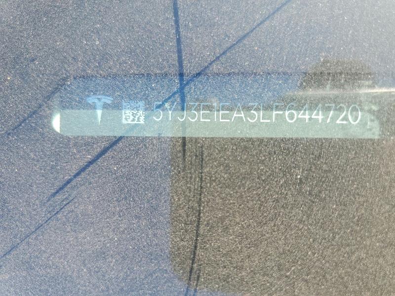 Продаж на аукціоні авто 2020 Tesla Model 3, vin: 5YJ3E1EA3LF644720, номер лоту: 52223296