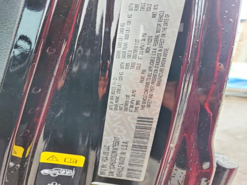 2021 Jeep Wrangler Unlimited მანქანა იყიდება აუქციონზე, vin: 1C4HJXDG0MW765017, აუქციონის ნომერი: 54328456