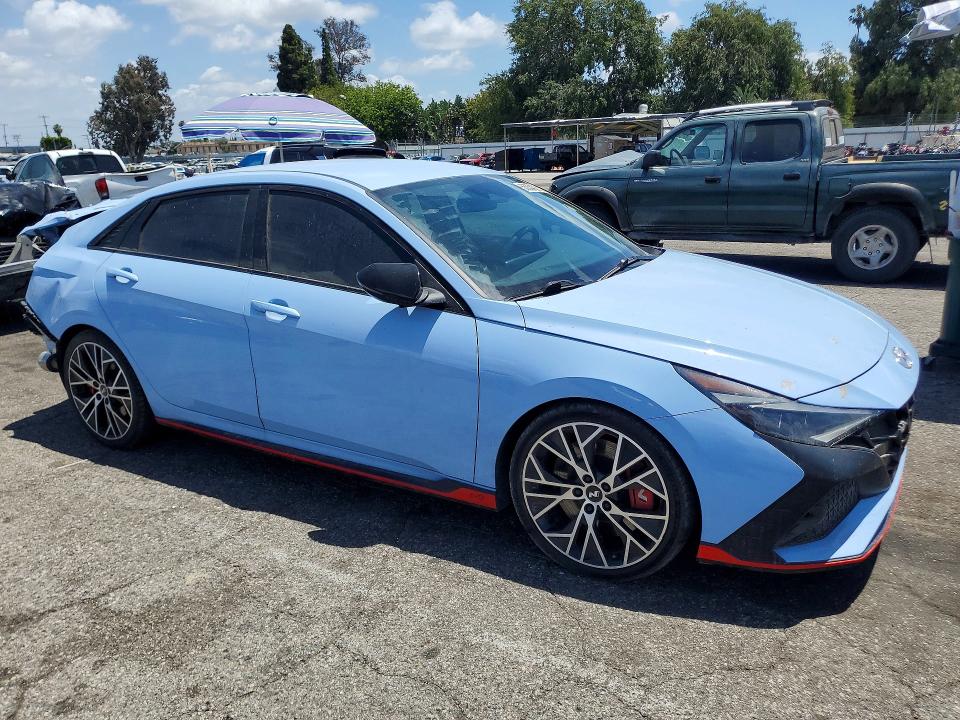2022 Hyundai Elantra N მანქანა იყიდება აუქციონზე, vin: KMHLW4AK0NU008839, აუქციონის ნომერი: 55334026
