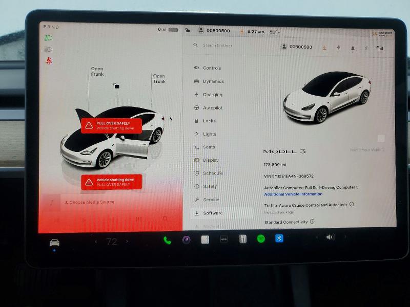 2022 Tesla Model 3 მანქანა იყიდება აუქციონზე, vin: 5YJ3E1EA4NF369572, აუქციონის ნომერი: 53660966