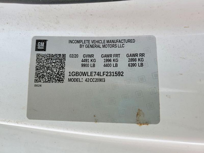 54687326 :رقم المزاد ، 1GB0WLE74LF231592 vin ، 2020 Chevrolet Silverado مزاد بيع