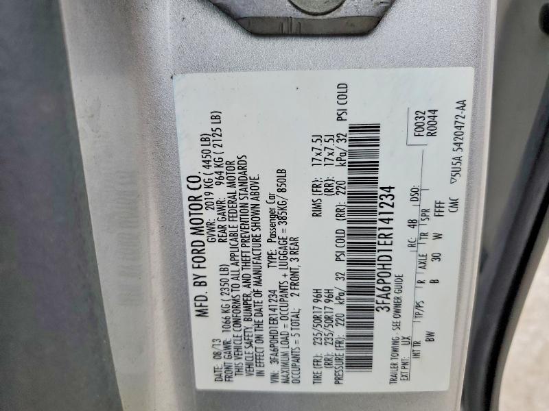 Aukcja sprzedaży 2014 Ford Fusion, vin: 3FA6P0HD1ER141234, numer aukcji: 54790016