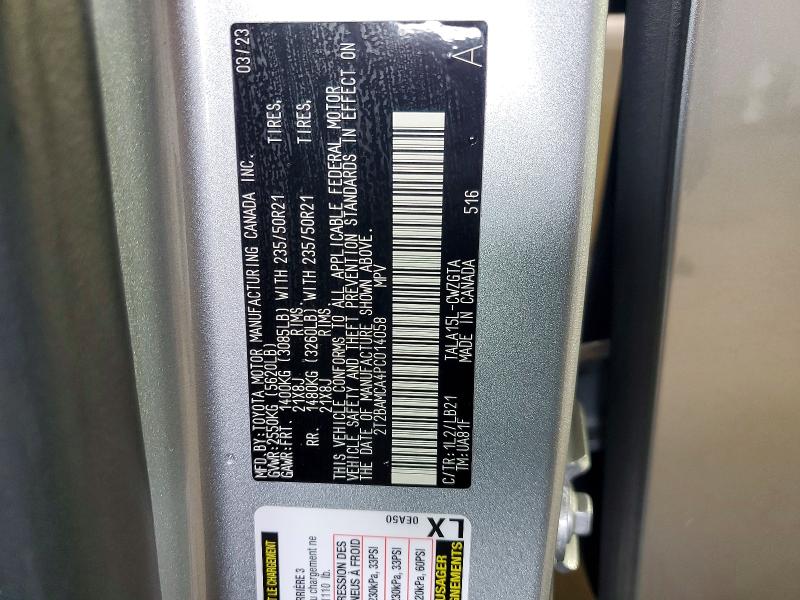 2023 Lexus Rx 350 მანქანა იყიდება აუქციონზე, vin: 2T2BAMCA4PC014058, აუქციონის ნომერი: 54408266