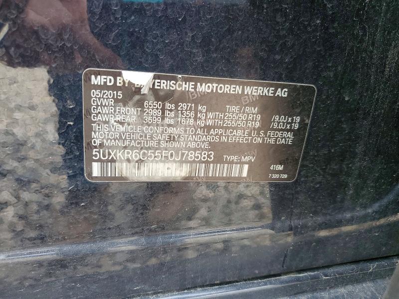 Aukcja sprzedaży 2015 Bmw X5, vin: 5UXKR6C55F0J78583, numer aukcji: 53469336