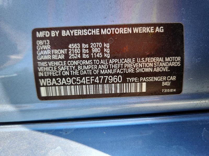 Продажа на аукционе авто 2014 Bmw 335, vin: WBA3A9C54EF477960, номер лота: 54636926