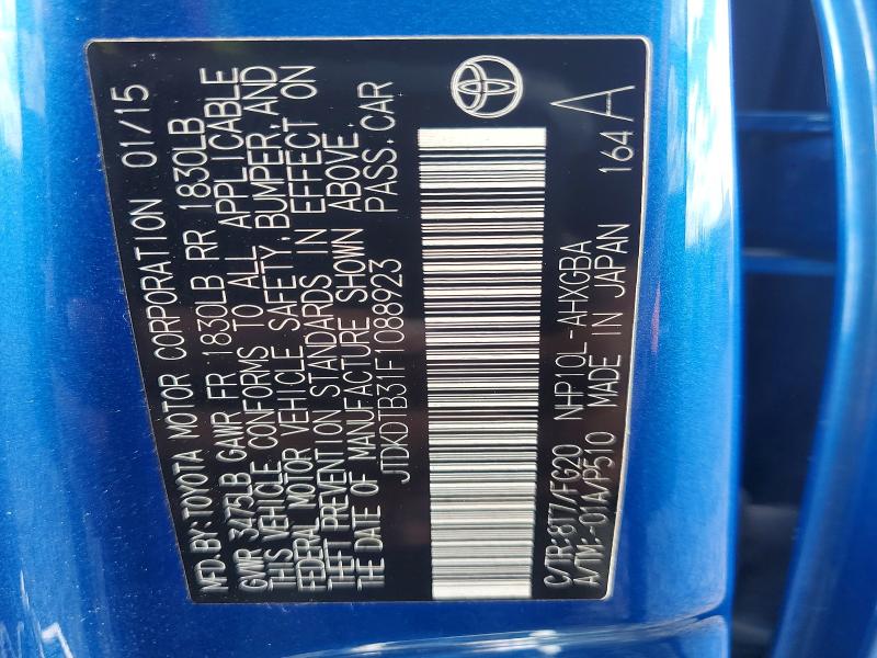 Продаж на аукціоні авто 2015 Toyota Prius C, vin: JTDKDTB31F1088923, номер лоту: 54466916