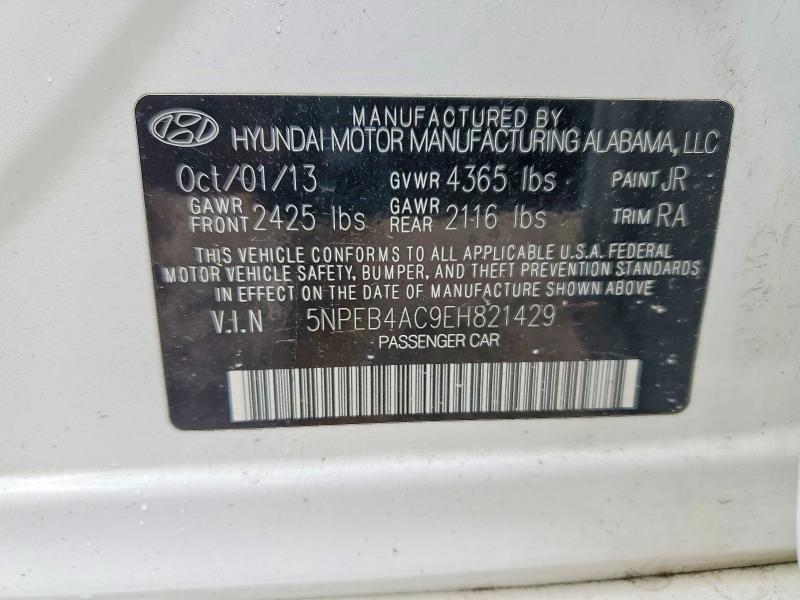 Aukcja sprzedaży 2014 Hyundai Sonata, vin: 5NPEB4AC9EH821429, numer aukcji: 53954736