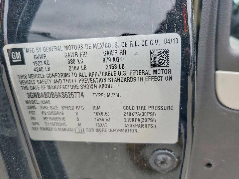 Продаж на аукціоні авто 2010 Chevrolet Hhr, vin: 3GNBABDB9AS626774, номер лоту: 54049276
