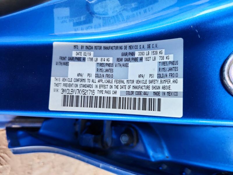 Продаж на аукціоні авто 2019 Toyota Yaris, vin: 3MYDLBYV7KY521716, номер лоту: 50531636