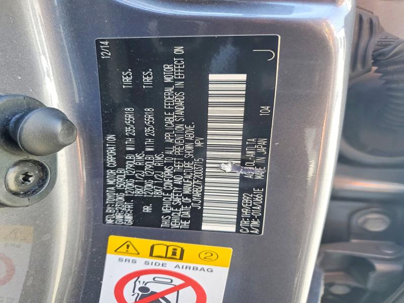 Aukcja sprzedaży 2015 Lexus Nx, vin: JTJYARBZ7F2003715, numer aukcji: 53132426
