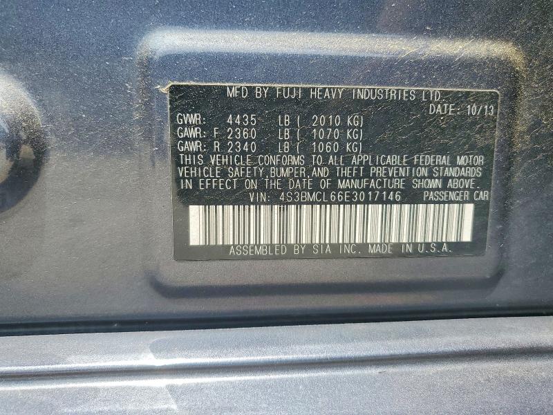 Aukcja sprzedaży 2014 Subaru Legacy, vin: 4S3BMCL66E3017146, numer aukcji: 53463276
