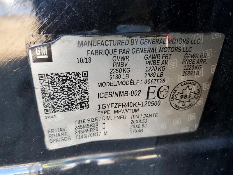 Продажа на аукционе авто 2019 Cadillac Xt4, vin: 1GYFZFR40KF120500, номер лота: 53699396