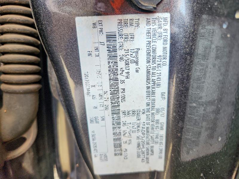 2017 Ford Focus მანქანა იყიდება აუქციონზე, vin: 1FADP3J20HL287743, აუქციონის ნომერი: 52532806