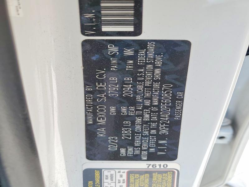 Продаж на аукціоні авто 2023 Kia Forte, vin: 3KPF24AD2PE608570, номер лоту: 52029896