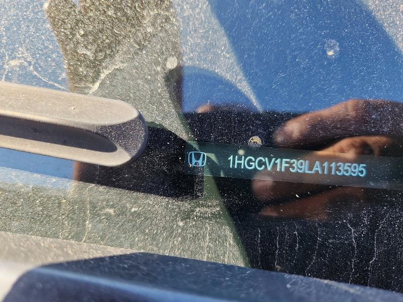 2020 Honda Accord მანქანა იყიდება აუქციონზე, vin: 1HGCV1F39LA113595, აუქციონის ნომერი: 52970396