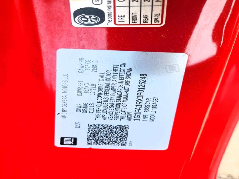 Продажа на аукционе авто 2023 Chevrolet Camaro, vin: 1G1FA1RX1P0125248, номер лота: 54516436