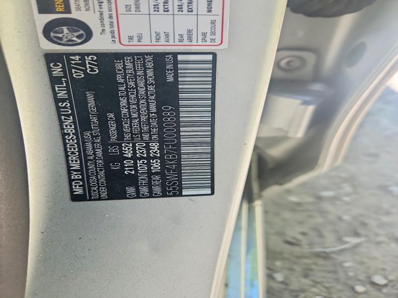 Продаж на аукціоні авто 2015 Mercedes-benz C, vin: 55SWF4KB7FU000889, номер лоту: 53944786