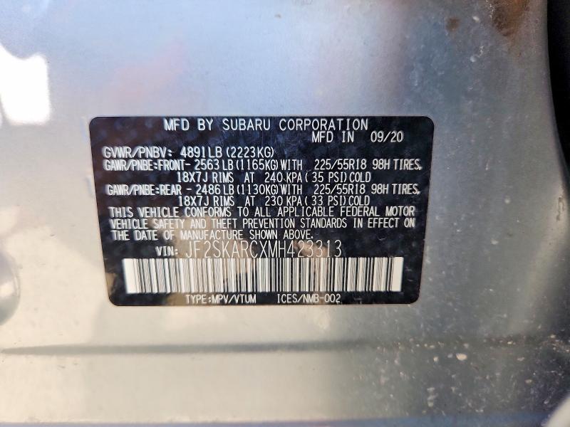 Продажа на аукционе авто 2021 Subaru Forester, vin: JF2SKARCXMH423313, номер лота: 53041386