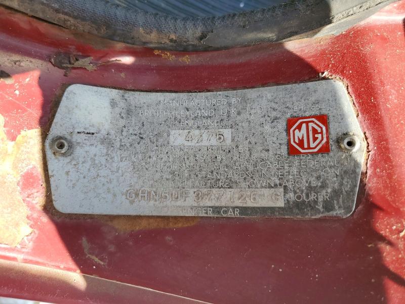 Aukcja sprzedaży 1975 Mg Mgb, vin: GHN5UF377126G, numer aukcji: 52255896