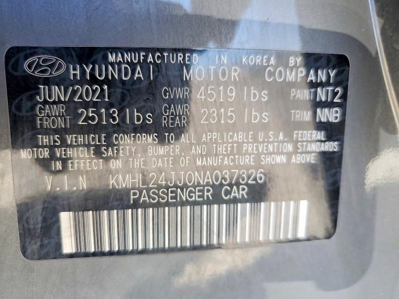 Aukcja sprzedaży 2022 Hyundai Sonata Hybrid, vin: KMHL24JJ0NA037326, numer aukcji: 52969136