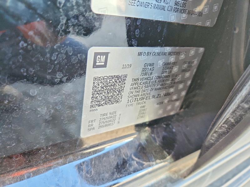 Продажа на аукционе авто 2020 Gmc Sierra, vin: 1GTU9FEL9LZ174887, номер лота: 53753286