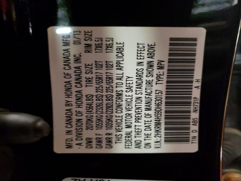 55053346 :رقم المزاد ، 2HKRM4H59DH630157 vin ، 2013 Honda Cr-v مزاد بيع
