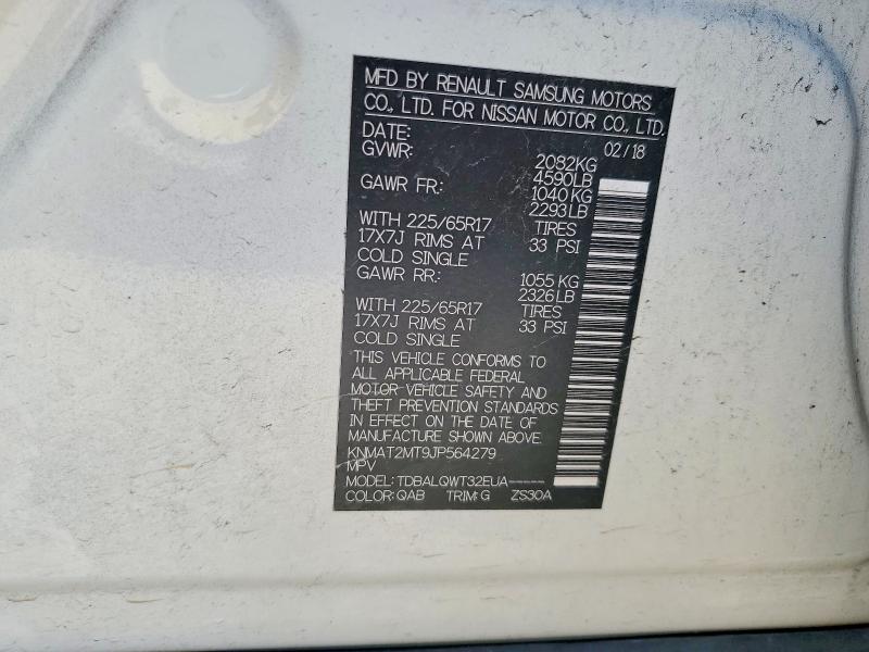 Продажа на аукционе авто 2018 Nissan Rogue, vin: KNMAT2MT9JP564279, номер лота: 53130536
