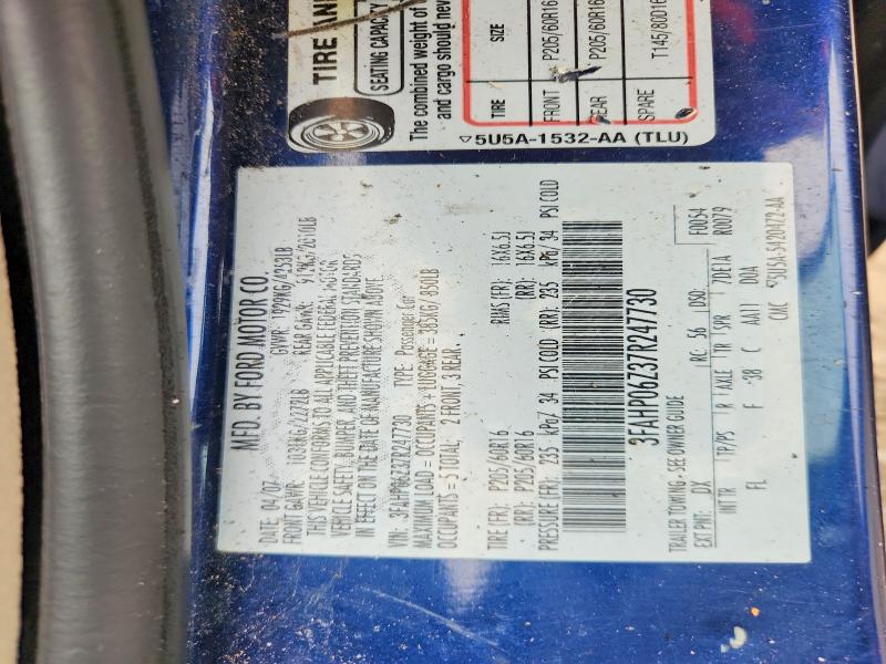 Aukcja sprzedaży 2007 Ford Fusion, vin: 3FAHP06Z37R247730, numer aukcji: 53571176
