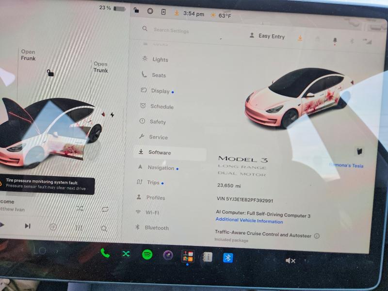 Aukcja sprzedaży 2023 Tesla Model 3, vin: 5YJ3E1EB2PF392991, numer aukcji: 54638646