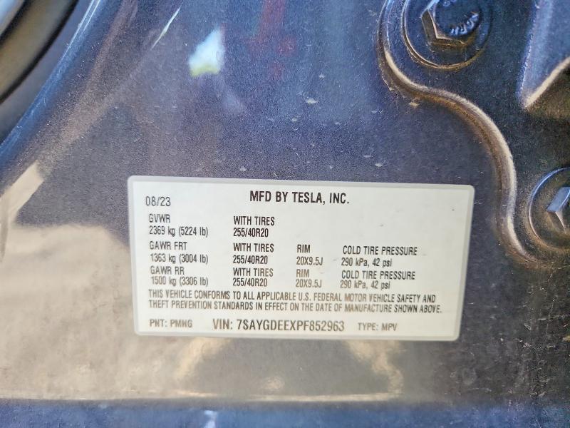 Продажа на аукционе авто 2023 Tesla Model Y, vin: 7SAYGDEEXPF852963, номер лота: 53453356