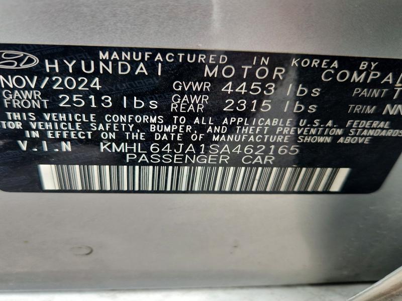 2025 Hyundai Sonata მანქანა იყიდება აუქციონზე, vin: KMHL64JA1SA462165, აუქციონის ნომერი: 52865616