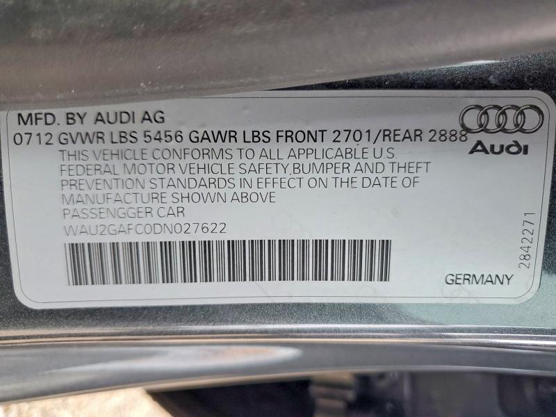 Продажа на аукционе авто 2013 Audi A7, vin: WAU2GAFC0DN027622, номер лота: 51515566