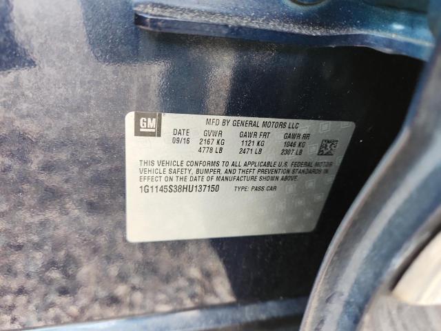 Aukcja sprzedaży 2017 Chevrolet Impala, vin: 1G1145S38HU137150, numer aukcji: 53994646