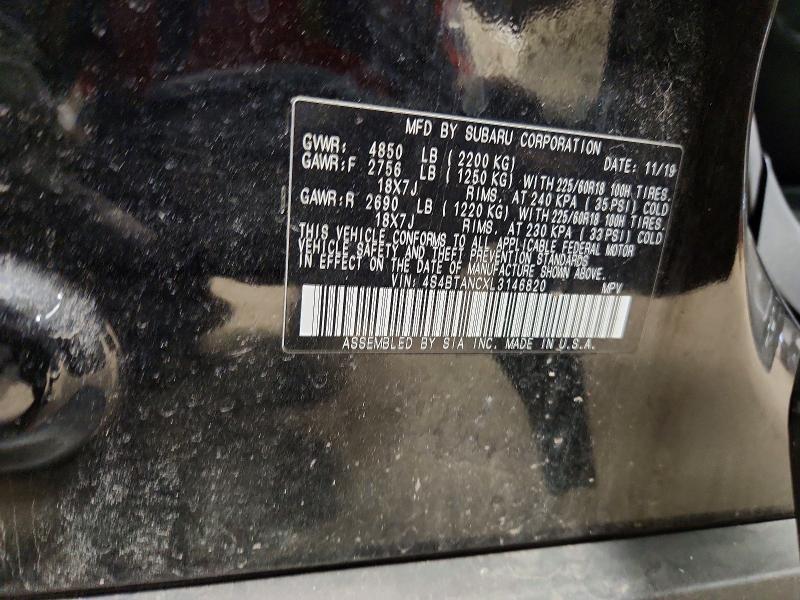 Продажа на аукционе авто 2020 Subaru Outback, vin: 4S4BTANCXL3146820, номер лота: 52492416