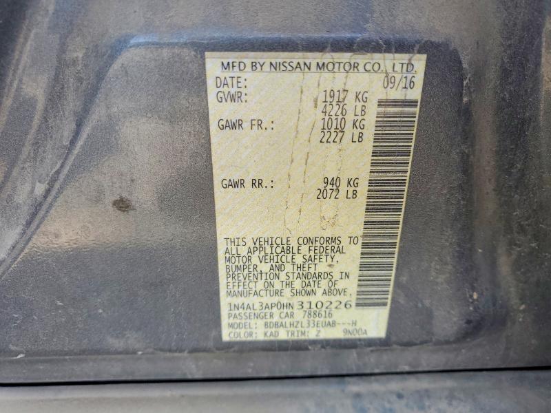 Aukcja sprzedaży 2017 Nissan Altima, vin: 1N4AL3AP0HN310226, numer aukcji: 52722746