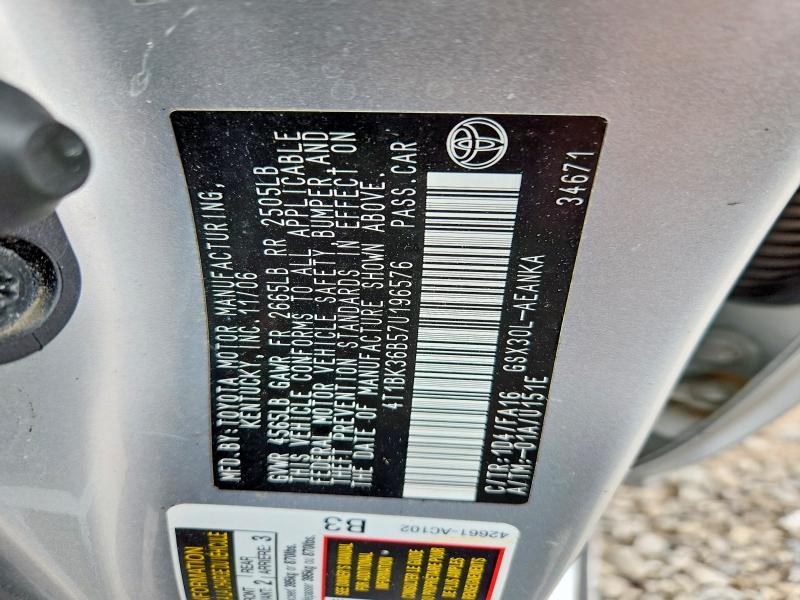 Продаж на аукціоні авто 2007 Toyota Avalon, vin: 4T1BK36B57U196576, номер лоту: 54966806
