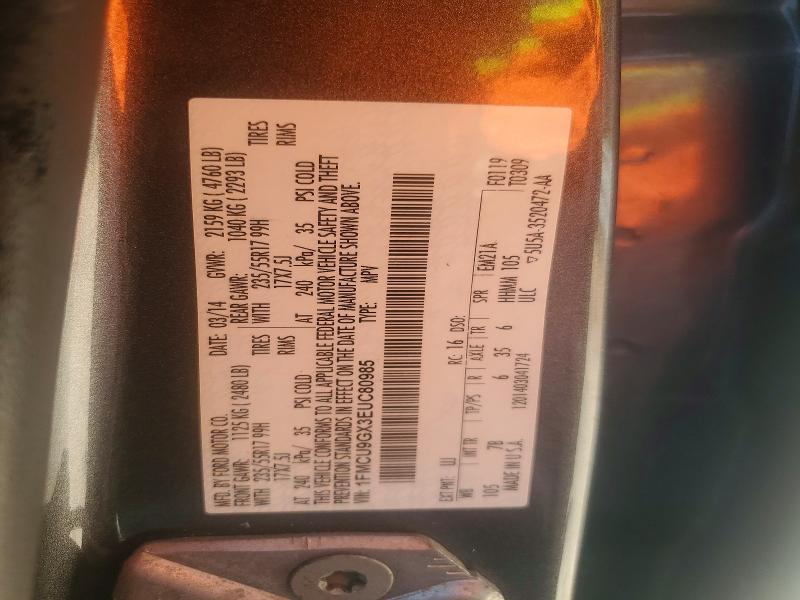 Продаж на аукціоні авто 2014 Ford Escape, vin: 1FMCU9GX3EUC80985, номер лоту: 52248196