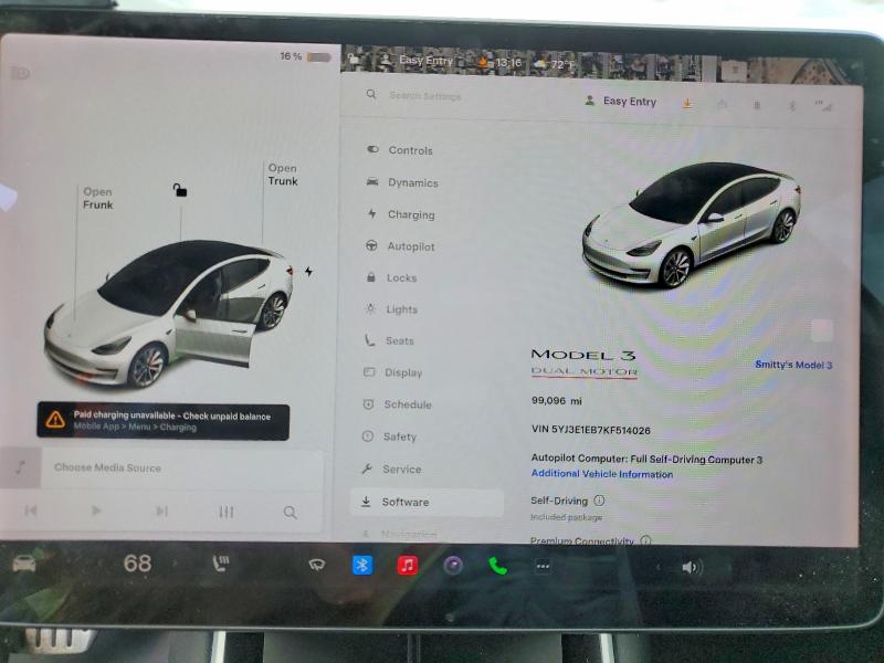 Продаж на аукціоні авто 2019 Tesla Model 3, vin: 5YJ3E1EB7KF514026, номер лоту: 51770806