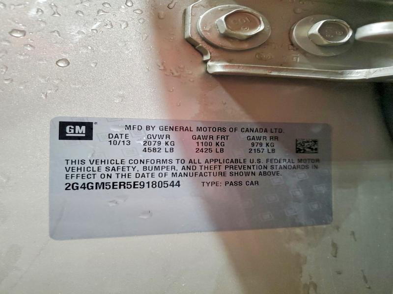 Продаж на аукціоні авто 2014 Buick Regal, vin: 2G4GM5ER5E9180544, номер лоту: 52532626