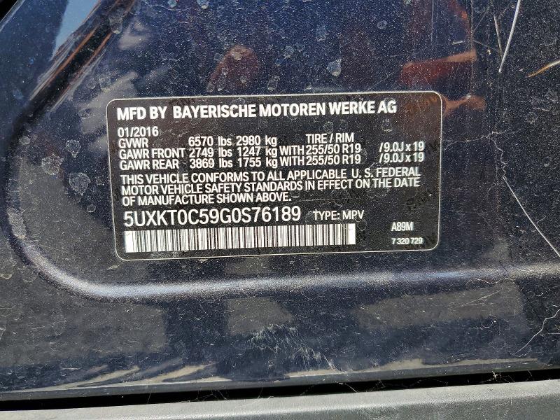 Продаж на аукціоні авто 2016 Bmw X5, vin: 5UXKT0C59G0S76189, номер лоту: 54019906