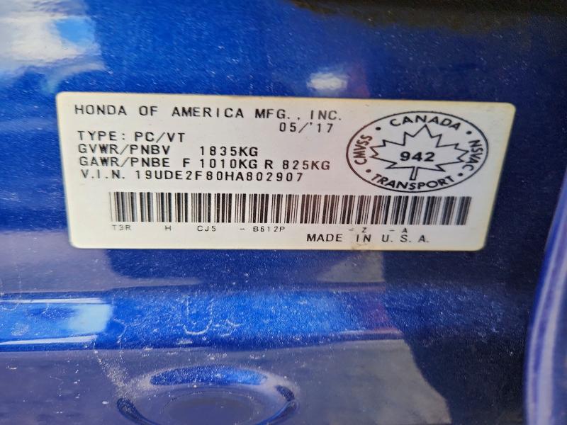 51263936 :رقم المزاد ، 19UDE2F80HA802907 vin ، 2017 Acura Ilx مزاد بيع