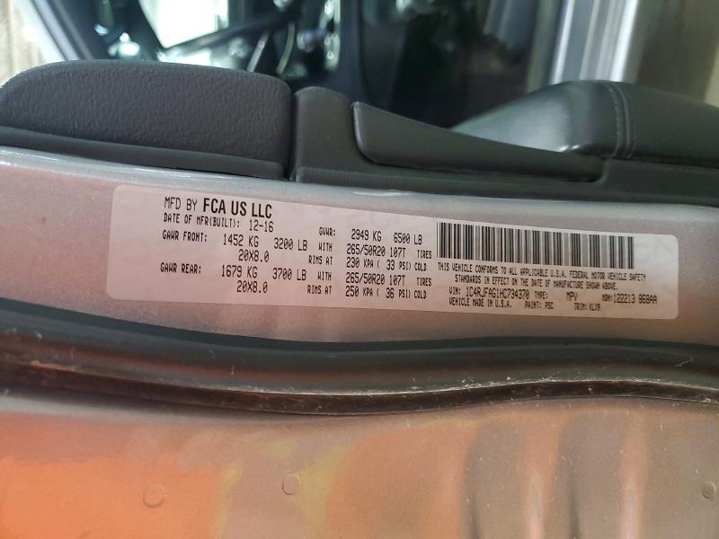 Продажа на аукционе авто 2017 Jeep Grand Cherokee, vin: 1C4RJFAG1HC734370, номер лота: 52738296
